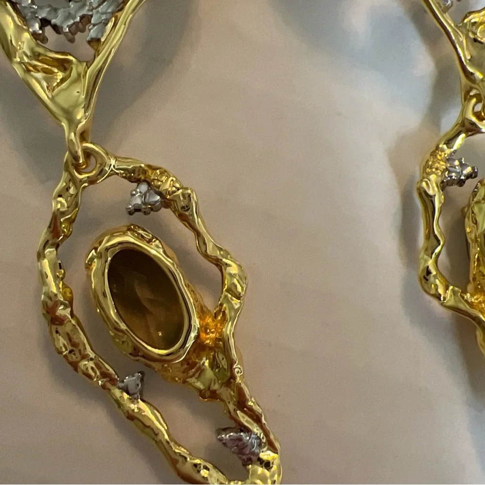 ALEXIS BITTAR Brut Mosaic Clip Earring 14K Gold Plated NWT - Picture 9 of 13